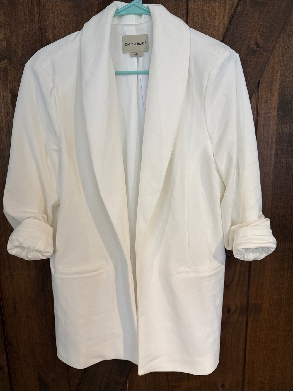 Dakota Blue Ivory Shawl-Collar Blazer Jacket
